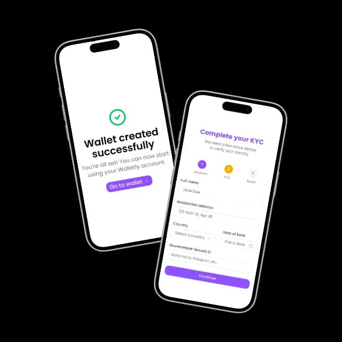 Wallet signup illustration